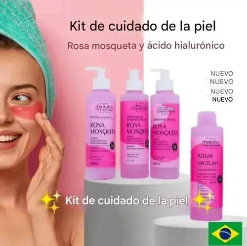 Kit Cuidado Facial Rosa Mosqueta Rhenuks Skincare Completo