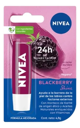 NIVEA Bálsamo Labial BlackBerry Shine 4,8g