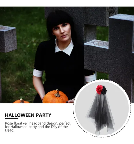 Diadema Creativa Para Halloween Con Velo De Cosplay Con Form