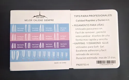 Tips Para Soft Gel Y Press On Paris Night X 100uni.  Premium