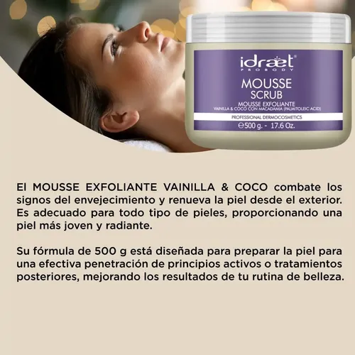 Exfoliante Facial Y Corporal Idraet Mousse Scrub Limpieza
