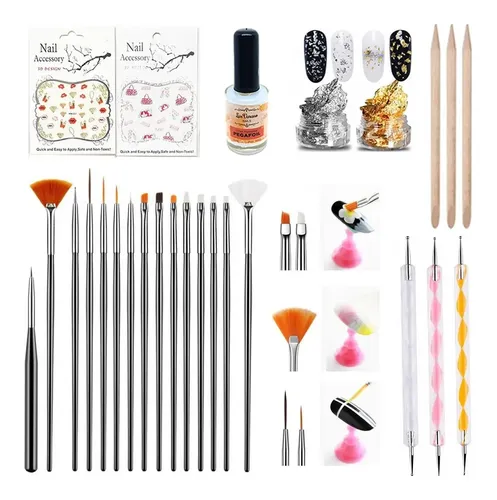 Kit Deco O Set De Decoración 15 Pinceles Brochas Dotting Art