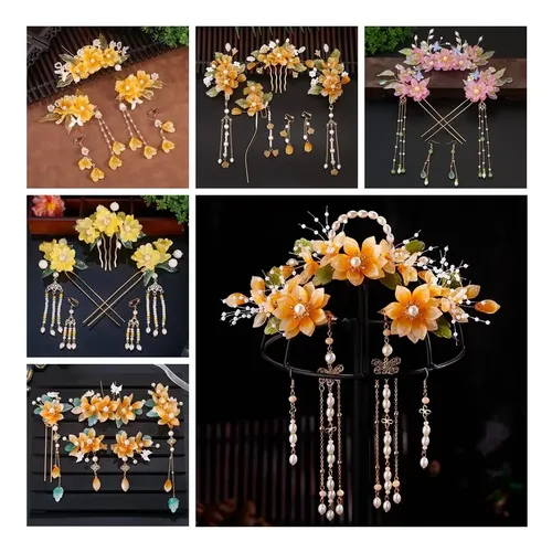 Set De Accesorios Para Peinado De Boda Estilo Chino