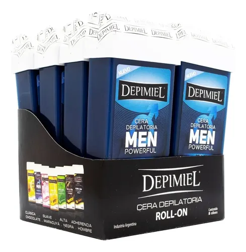 Cera Depilatoria Descartable Roll-on Hombre Depimiel X100g