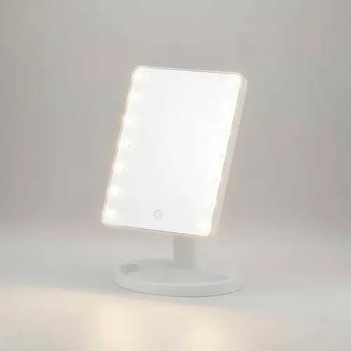 Espejo Luz Led Cálida Portátil Recargable Usb Maquillaje