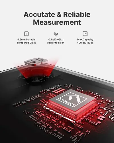 Fitindex Báscula Peso Corporal Pantalla Led Vidrio Templado