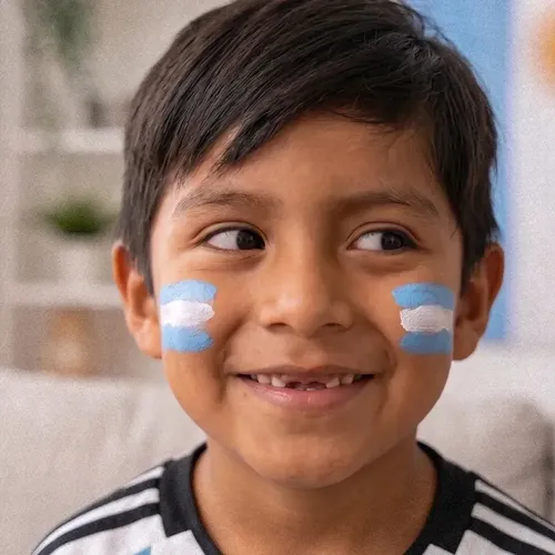 Pack X 20 Maquillaje Artístico Bandera Argentina Mundial Dúo