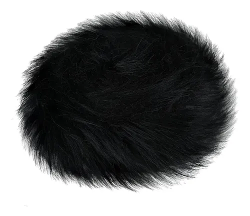 2 Cinta Decorativa De Pelo Sintético Con Pelaje Largo Negro