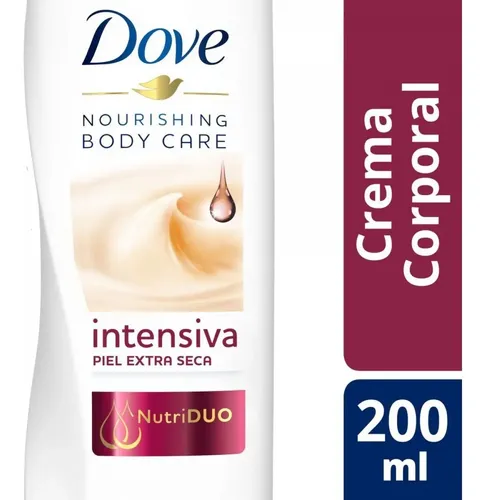 Crema Corporal Dove Nourishing Body Care Nutrición Intensiva para Piel Seca 200 mL