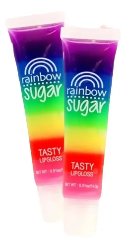 Lip Gloss Labial Bálsamo Arcoiris Brillo De Labios Azúcar