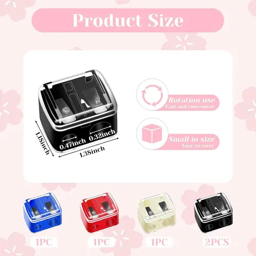 Paquete De 5 Sacapuntas De Maquillaje Salbsever Multicolores