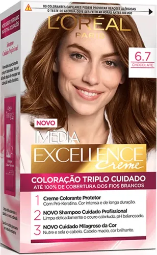 Tinte L’oréal Paris Imedia Excellence Tono 6.7 chocolate
