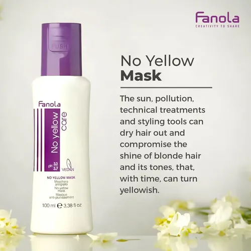 Mascarilla Fanola No Yellow 3.38oz Con Pigmentos Violetas