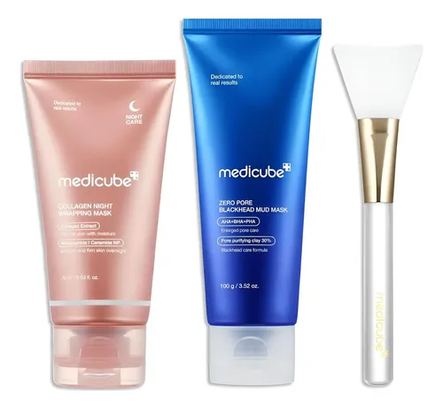 Dúo De Máscaras Faciales Medicube: Colágeno Y Barro 100g