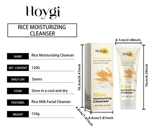 Limpiador Facial Hidratante Hoygi Rice Essence