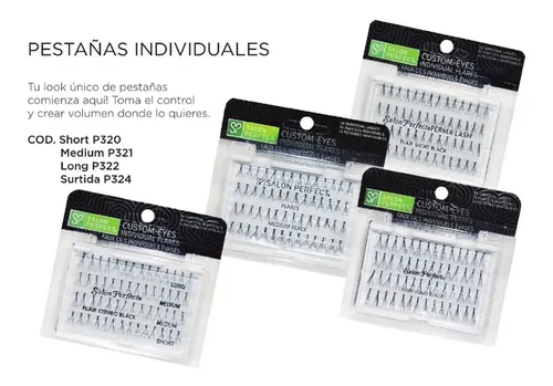 Extensiones Pestañas Postizas Salon Perfect P320 321 322 324