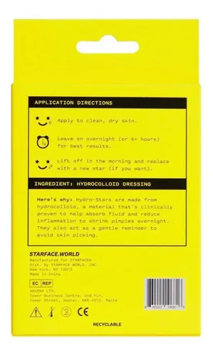 Parches Starface Hydro-stars Refill 32 Pack Momento De Aplicación Día/noche Tipo De Piel Todo Tipo De Piel