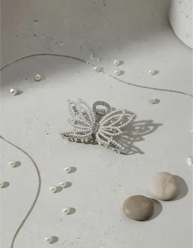 Broche/hebilla  De Pelo Mariposa C/ Stras O Perlas X 2