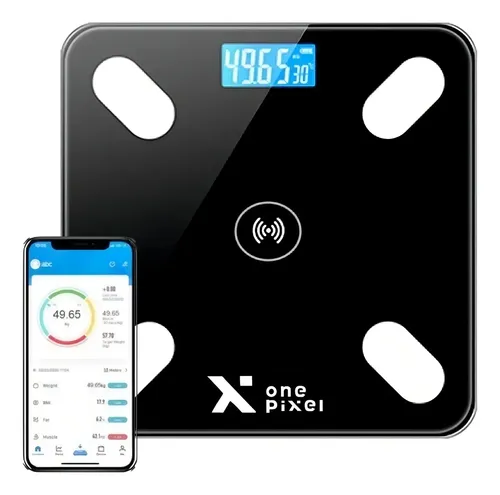 L Báscula Digital One Pixel Vidrio Bluetooth App 180kg L