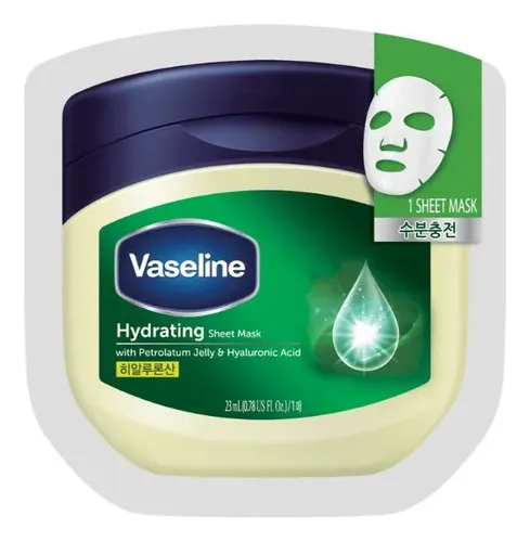 Mascarilla Facial Hidratante De Vaselina, 10 X 23 Ml, Fabric