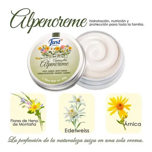Crema Humectante Swiss Just Edición Especial Alpencreme 50g