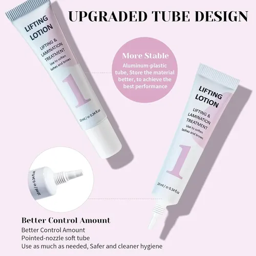 Kit De Levantamiento Para Pestañas Y Cejas Korea Tube, 10 Ml