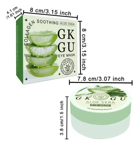 Parches Oculares Aloe Vera Colágeno, 60 Unidades Todo Tipo De Piel