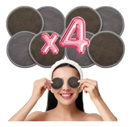 Toallas Desmaquillantes Facial Reutilizables Ecológicas, 4 U