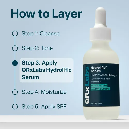 Sérum De Ácido Hialurónico Qrxlabs, 2 Onzas Líquidas, Hidrat Día/noche
