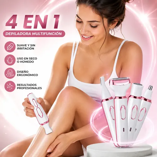 Depiladora Eléctrica Mujer Sin Dolor Húmedo Y Seco Recargabl