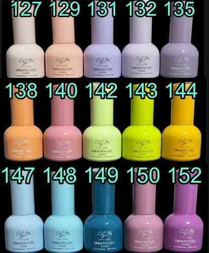 Esmaltes Semipermanentes City Girl 10ml X 18