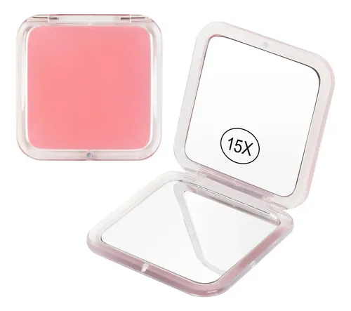 Espejo Compacto Premium 15x 1x Portátil Y Plegable 8.3 Cm Color Del Marco