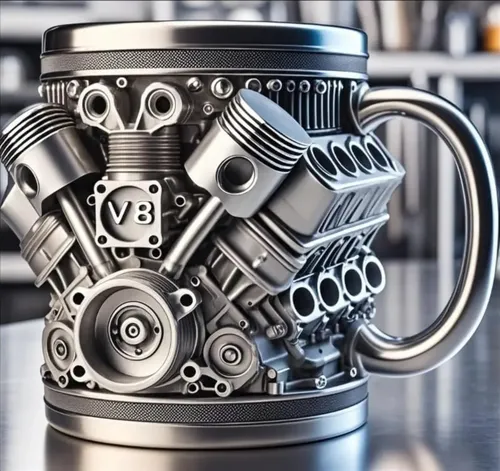 / Taza De Acero Inoxidable Personalizada – Diseño De Motor K