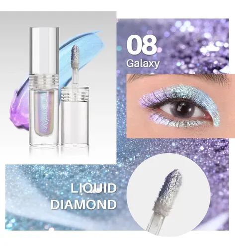 Sombra Líquida Duochrome Galaxy #08, Pigmentos Metálicos