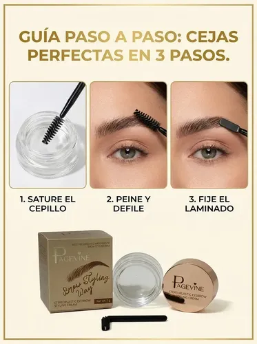 Page Vine Brow Styling Gel Máscara Para Cejas Fija Y Define