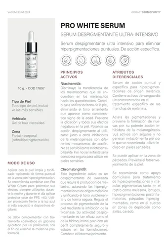 Pro White Serum Despigmentante Blanqueador Intensivo Idraet