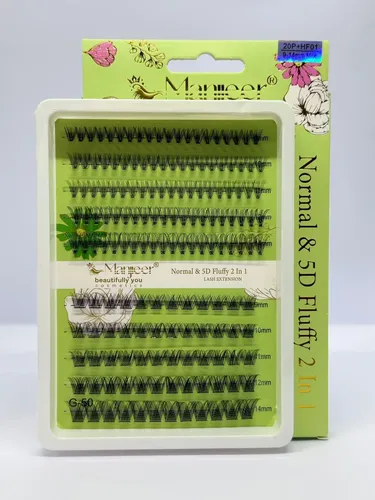 Set Pestañas Postizas Cluster Lash 20p Hf01 Mix 9-14mm