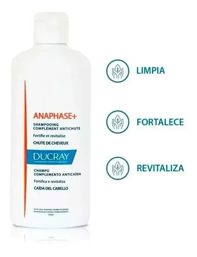 Shampoo Ducray Anaphase Anaphase+ Crescimento Saudável en botella de 400mL de 400g por 1 unidad de 400mL de 400g