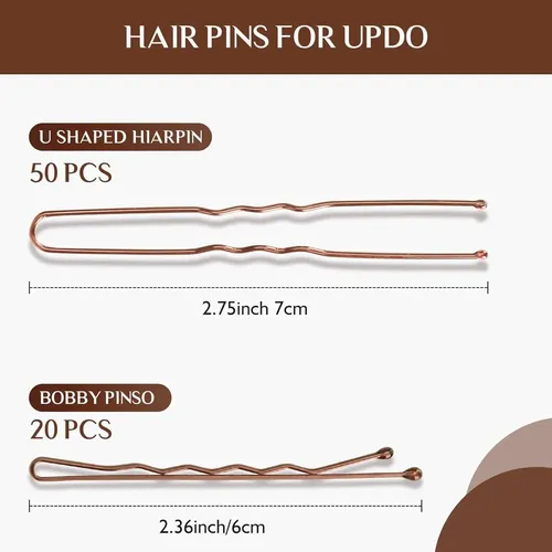 Relleno De Cabello Updo Ygqqoy Marrón Claro Con Horquillas