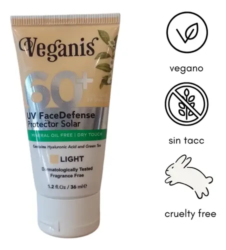 Protector Solar Facial Veganis Fps60 Tono Claro
