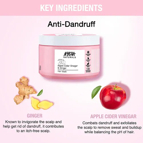 Mascarilla Capilar Nykaa Naturals, Vinagre De Manzana Y Jeng