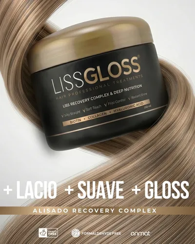 Alisado Profesional Liss Gloss Reparador 250ml – Sin Formol 250 Ml