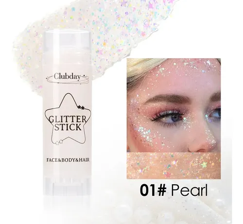 6 Barras De Gel Iluminadoras Con Purpurina Para Rostro, Vell