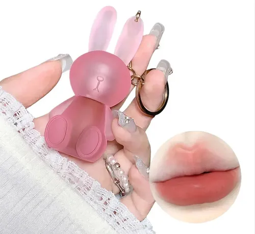 X6 Labiales Liquído Mate Terciopelo Bunny Llavero Gege Bear
