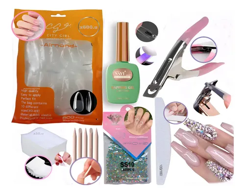 Kit Tips Soft Gel City Girl X600u Kapping Gel, Premium, Lima
