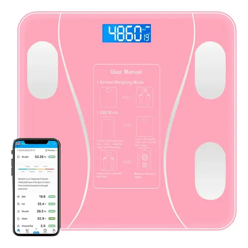 Balanza Digital De Baño Medicion Grasa Corporal Control App