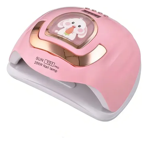 Cabina UVLED Para Uñas SUNUV Sun Y01 Pro Rosa 288W Con Temporizador