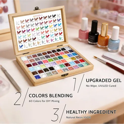 Sponge Pat Gel Uñas 60 Colores Kit Ombre