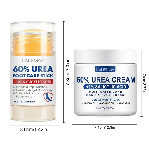 Lanemay Set Crema Y Barra Para Pies Con Urea Y Ácido Salicíl