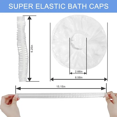 150 Gorros De Ducha Desechables Para Baño Y Peinarse